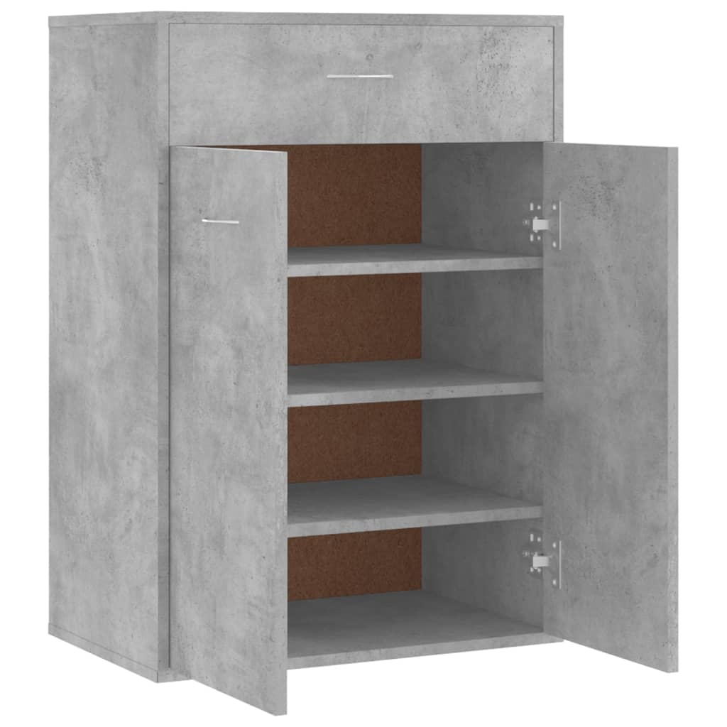 Schuhschrank 60X35X84 Cm Holzwerkstoff Betongrau