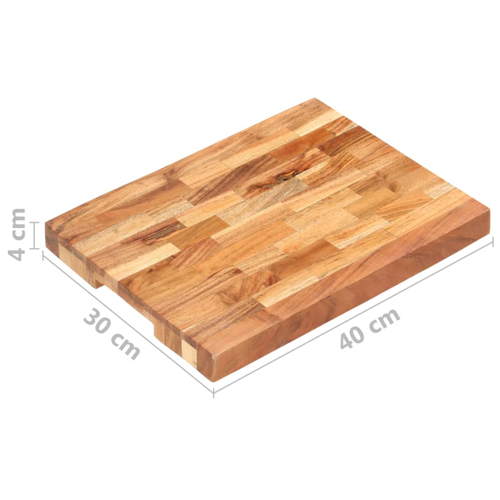 Hackblock 40×30×4 Cm Akazie Massivholz