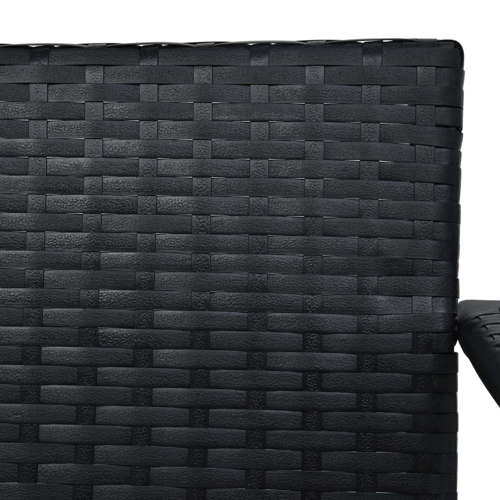 Hollywoodschaukel 3-Sitzer Mit Dach Poly Rattan