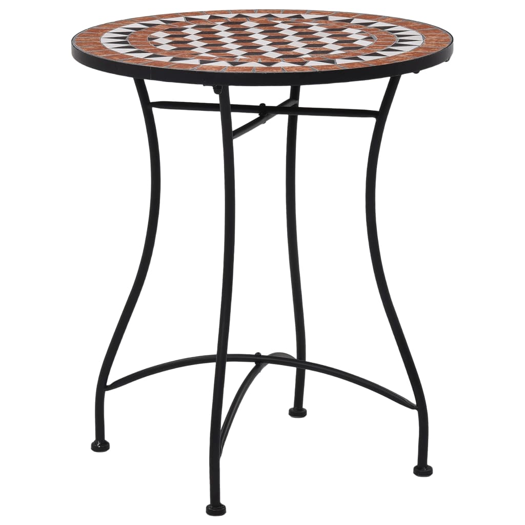 3-Tlg. Bistro-Set Mosaik Keramik