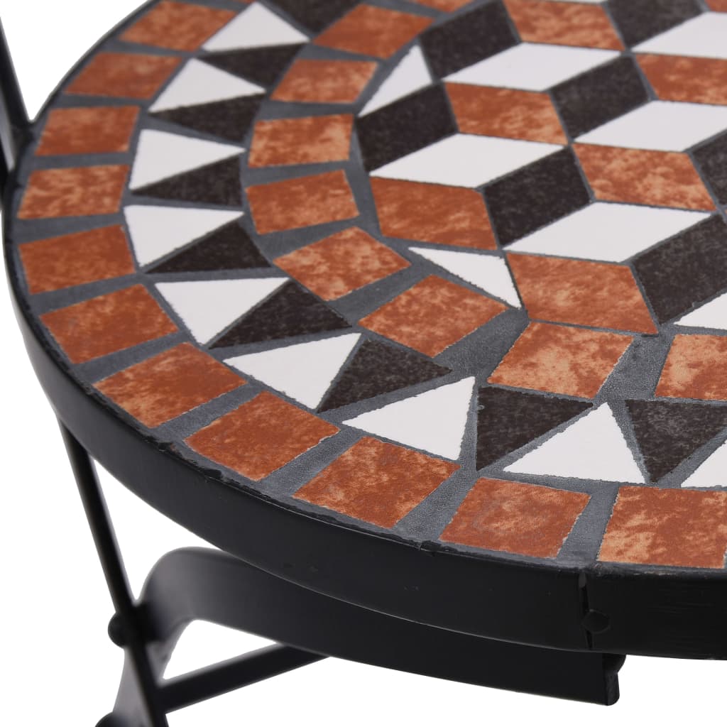 3-Tlg. Bistro-Set Mosaik Keramik