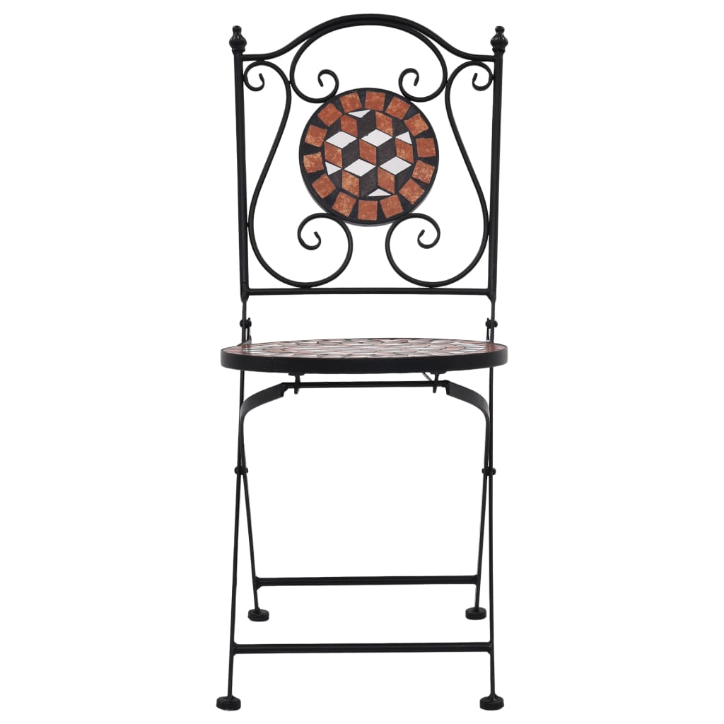 3-Tlg. Bistro-Set Mosaik Keramik