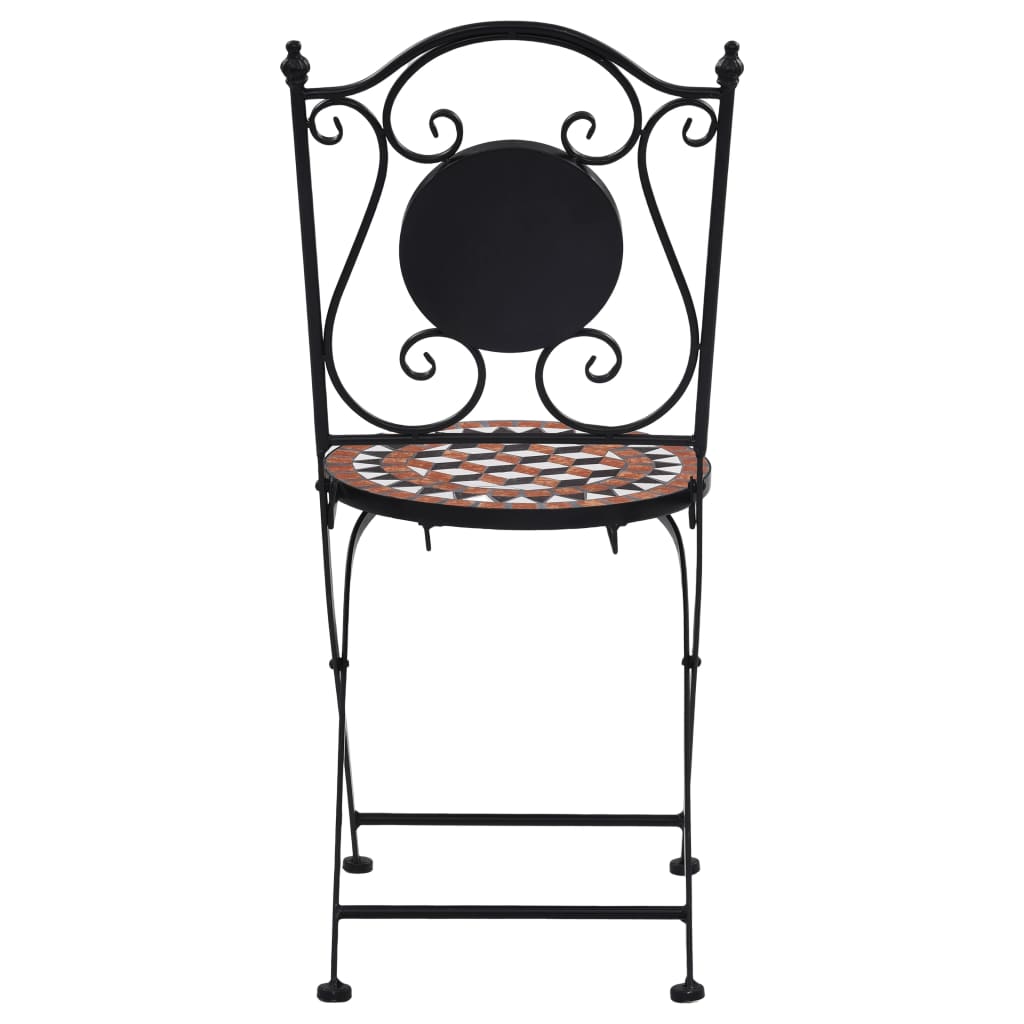 3-Tlg. Bistro-Set Mosaik Keramik