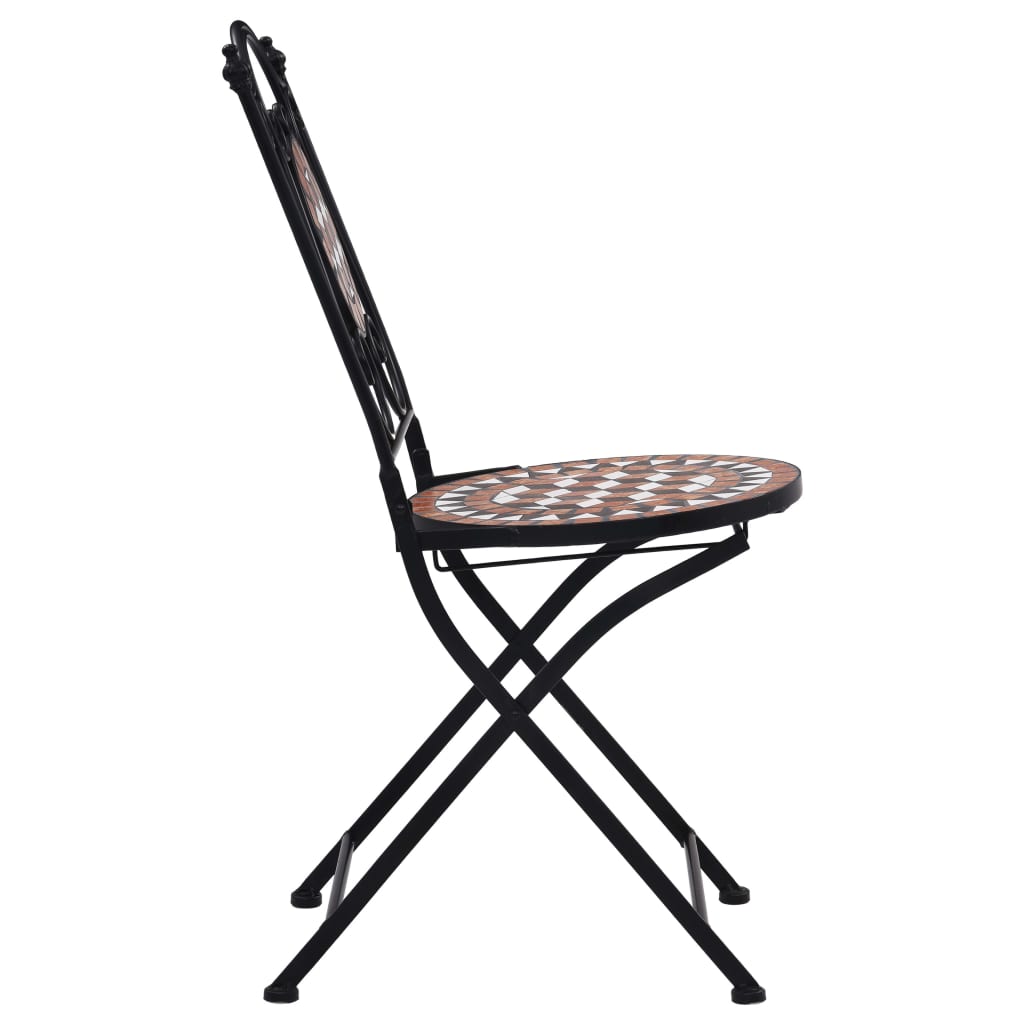 3-Tlg. Bistro-Set Mosaik Keramik