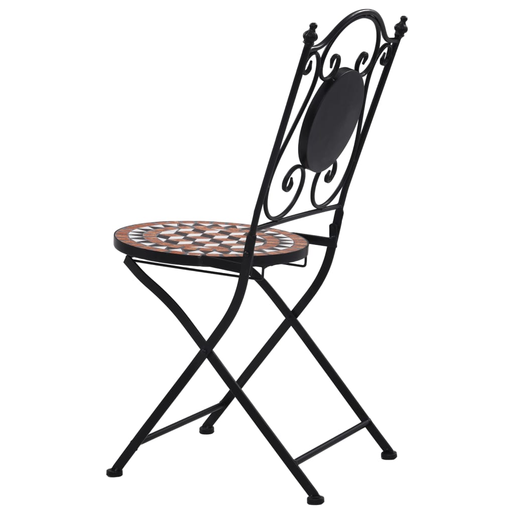 3-Tlg. Bistro-Set Mosaik Keramik