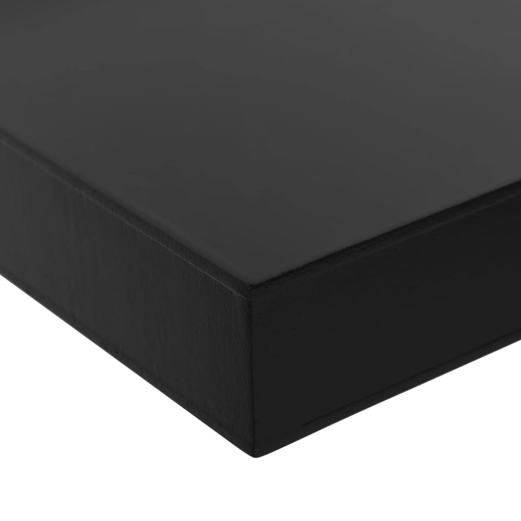 Schweberegale 2 Stk. Schwarz 80X20X3,8 Cm