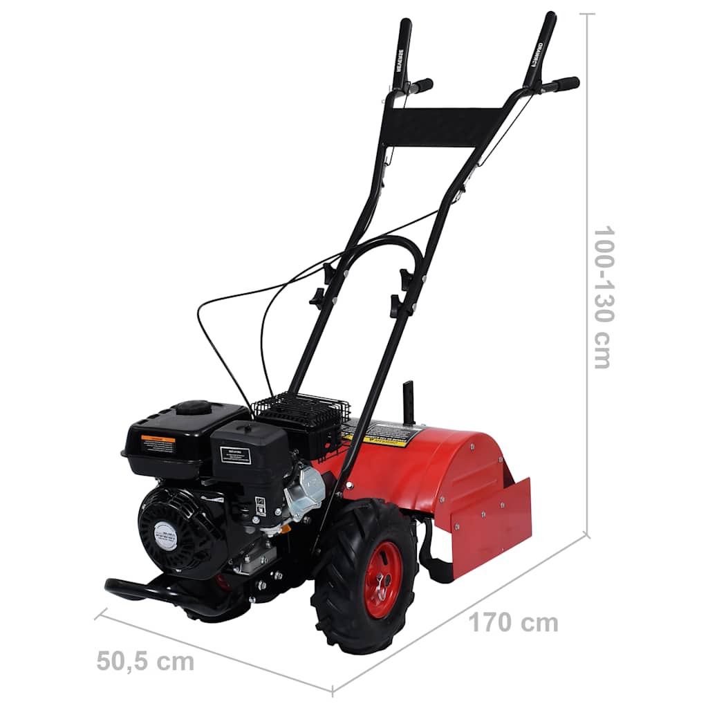 Benzin-Gartenfräse 6,5 Ps 196 Cm³ Weiß