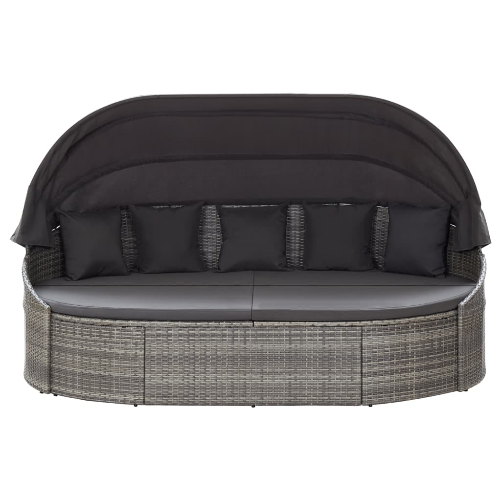 Outdoor-Loungebett Mit Dach