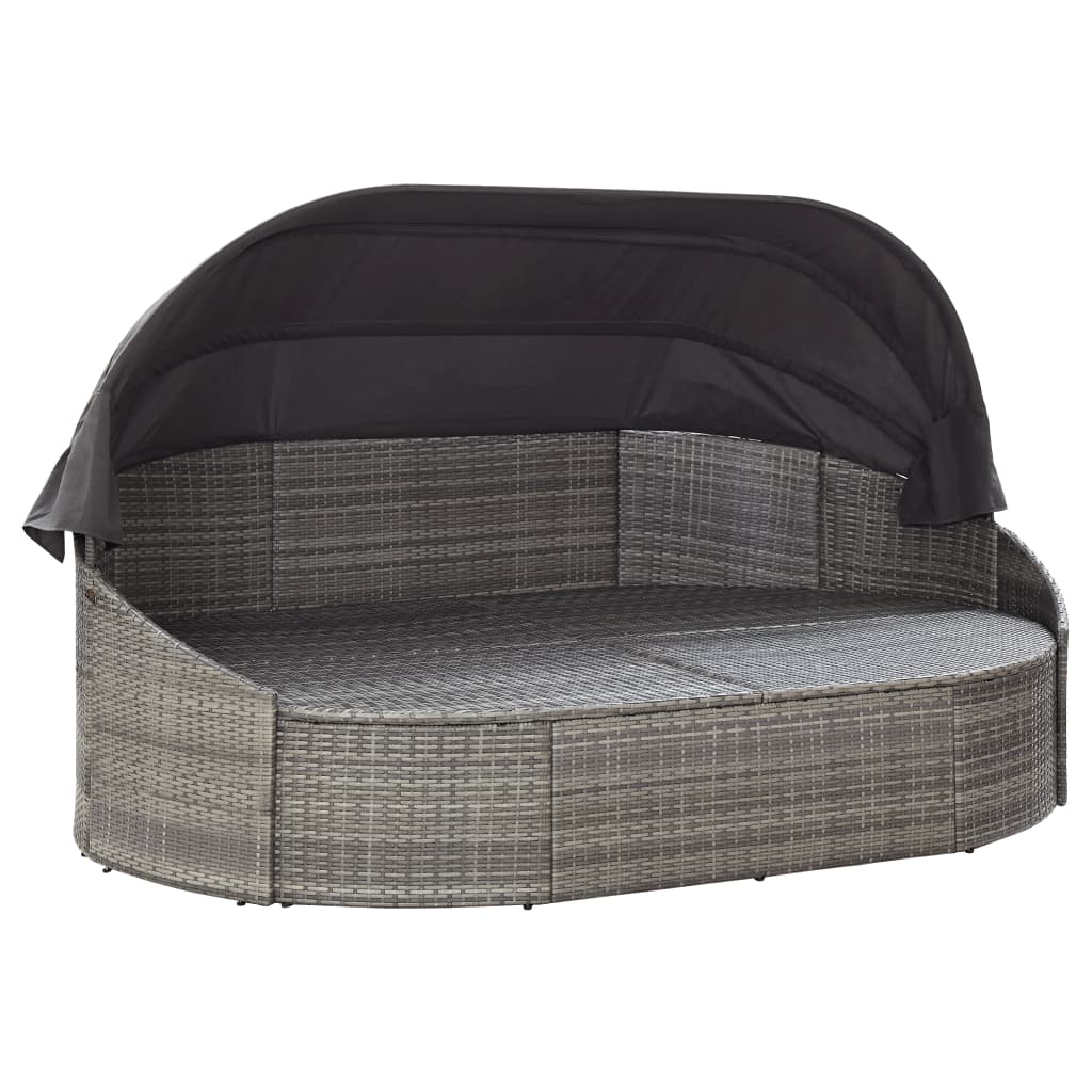 Outdoor-Loungebett Mit Dach