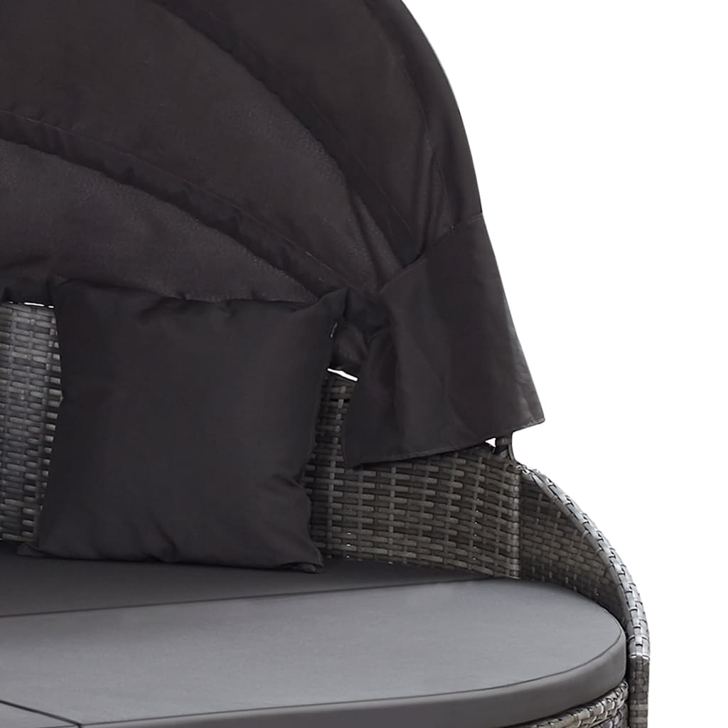 Outdoor-Loungebett Mit Dach