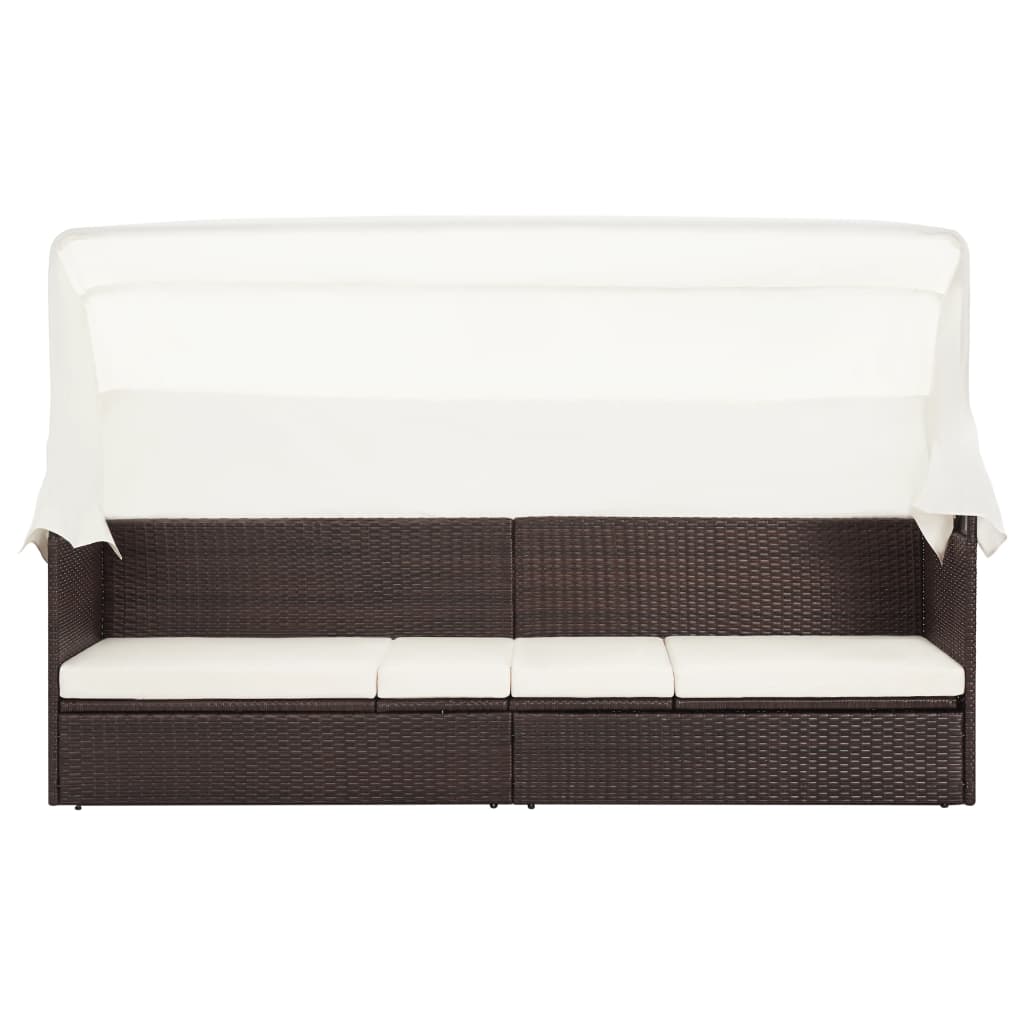Gartensofa Mit Sonnendach Poly Rattan