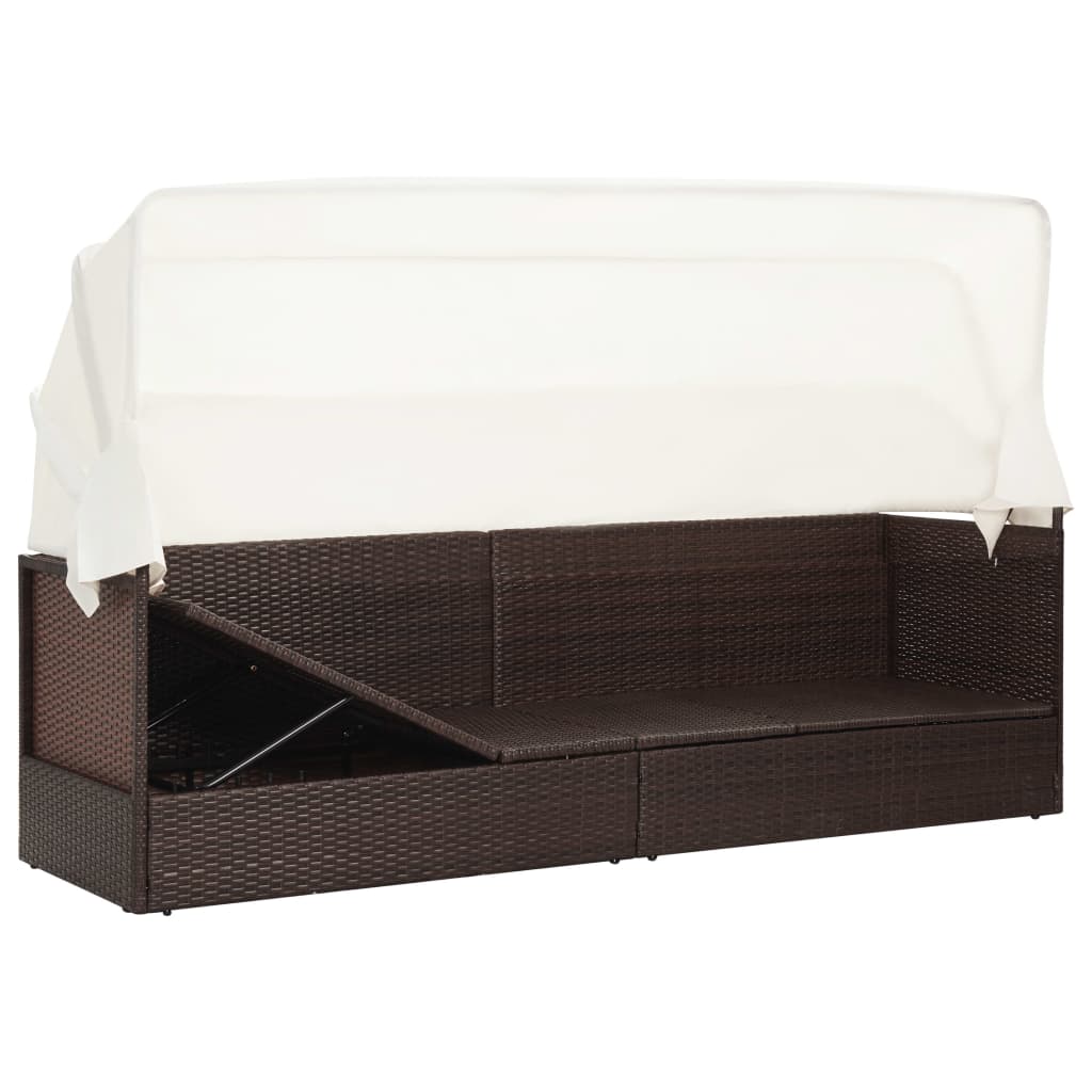 Gartensofa Mit Sonnendach Poly Rattan