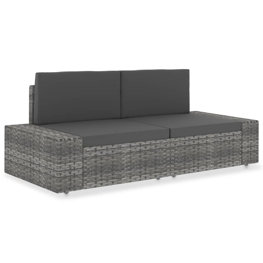 Modulares 2-Sitzer-Sofa Poly Rattan