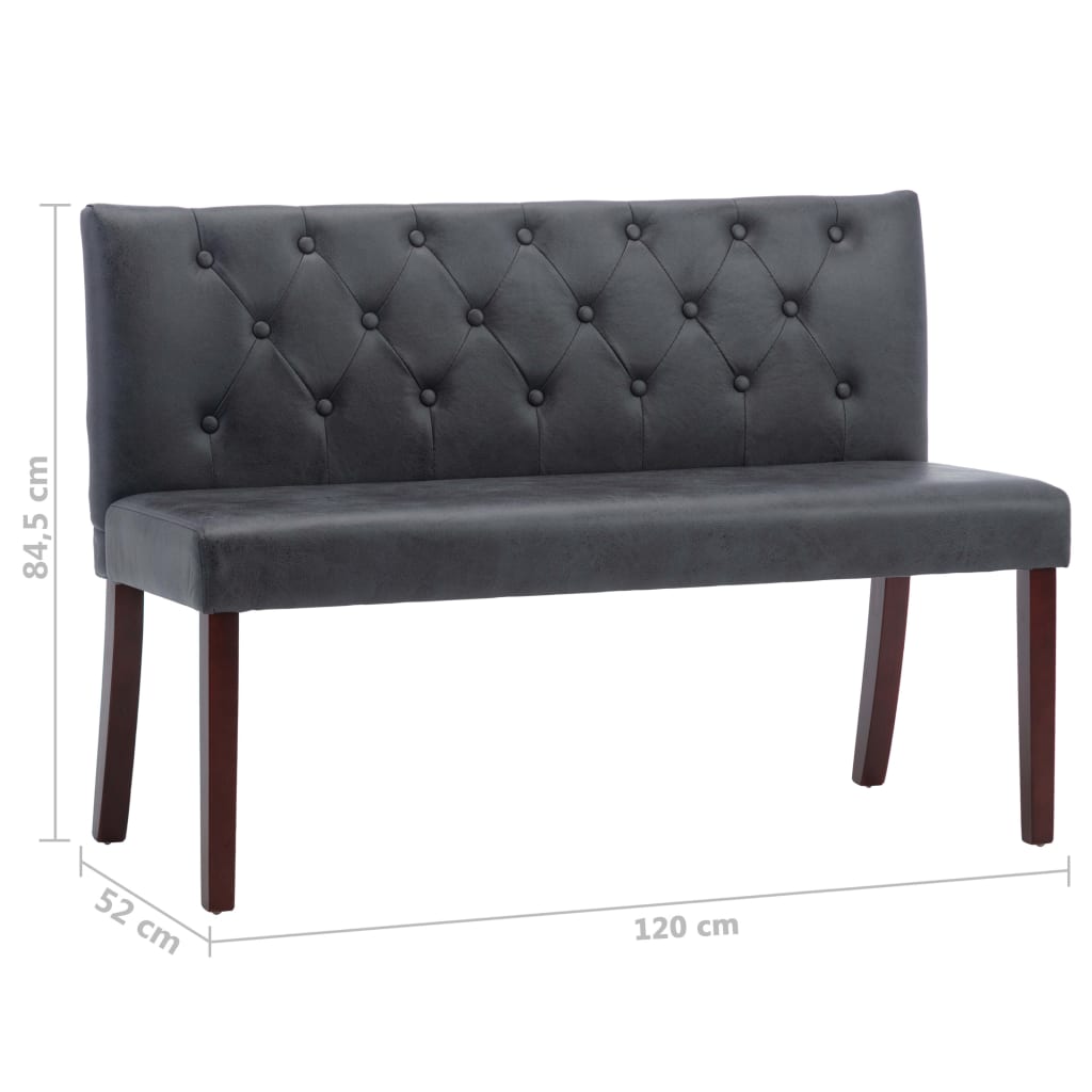 Sitzbank Wildleder-Optik