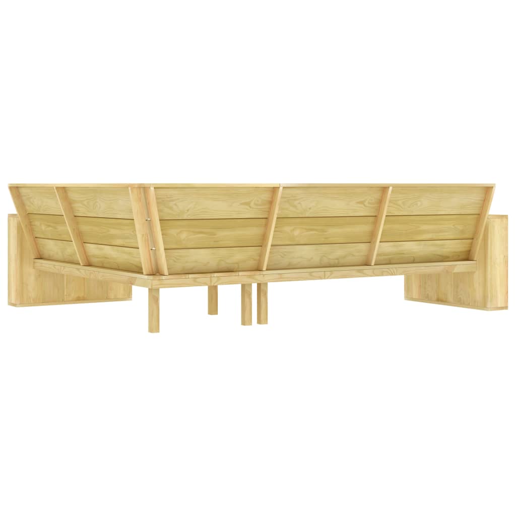 3-Tlg. Garten-Lounge-Set Kiefernholz Imprägniert