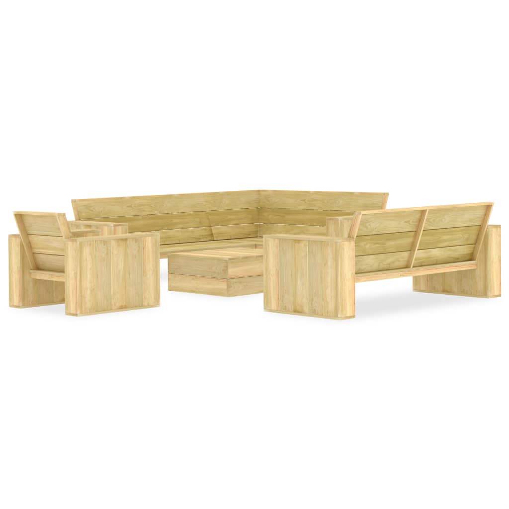 3-Tlg. Garten-Lounge-Set Kiefernholz Imprägniert