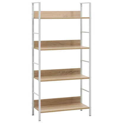Bücherregal 4 Regalböden Eiche 60×27,6×124,5 Cm Holzwerkstoff