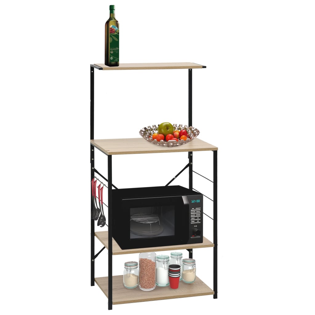 Mikrowellenregal 60X39,6X123 Cm Holzwerkstoff