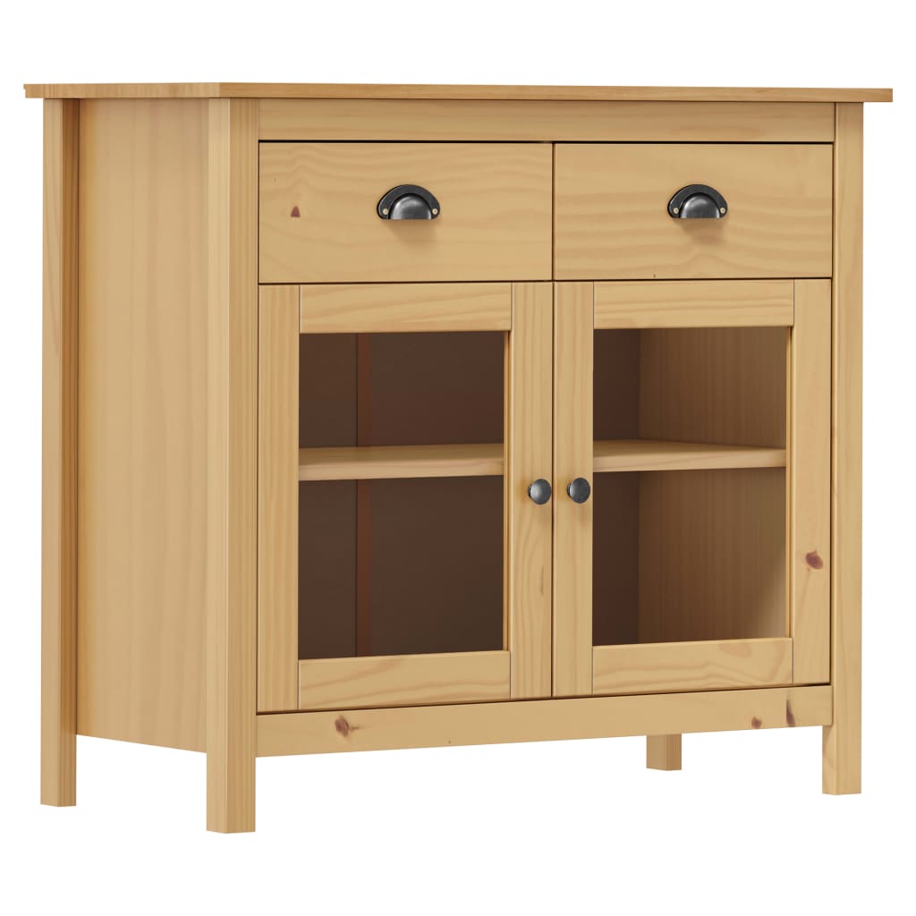 Sideboard Hill Honig 90X40X80 Cm Massivholz Kiefer