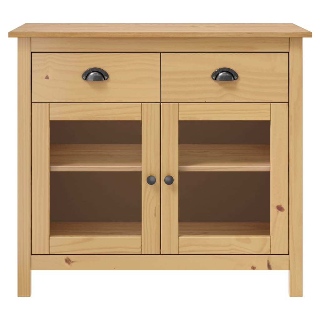 Sideboard Hill Honig 90X40X80 Cm Massivholz Kiefer