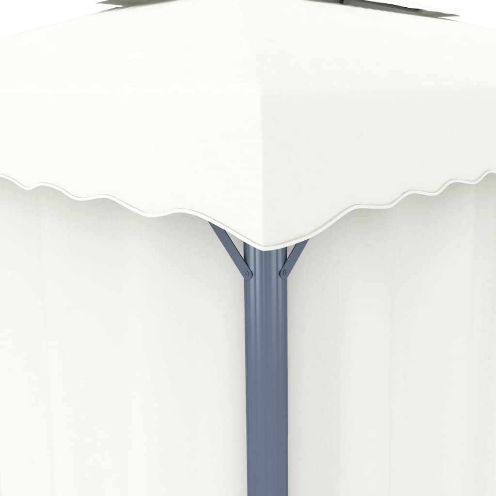 Pavillon Mit Vorhang Creme Aluminium