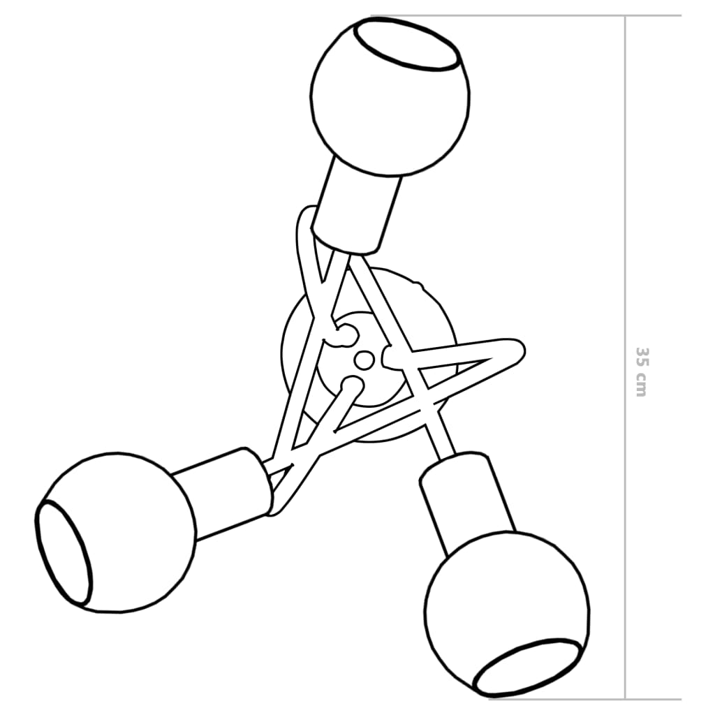 Deckenleuchte Mit Keramik-Lampenschirmen Für 3 E14 Glühlampen