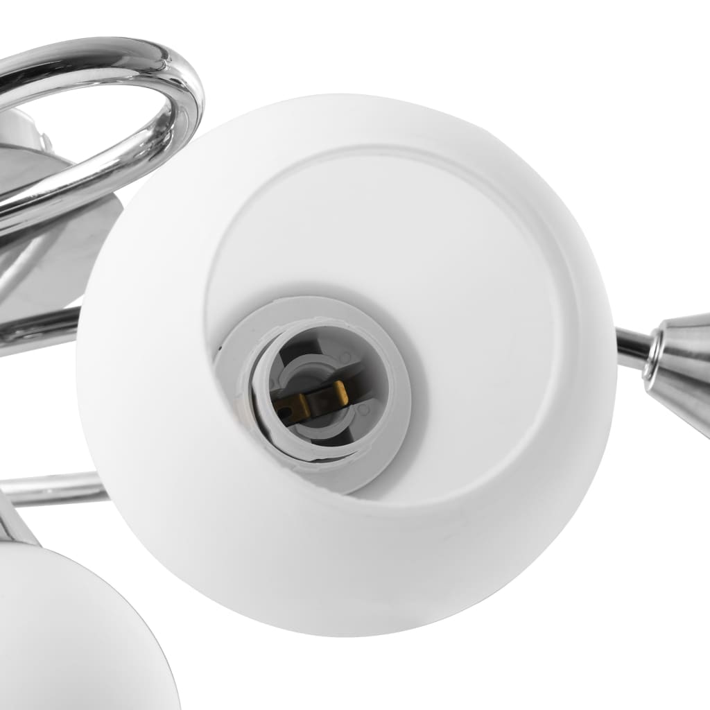 Deckenleuchte Mit Keramik-Lampenschirmen Für 5 E14 Glühlampen