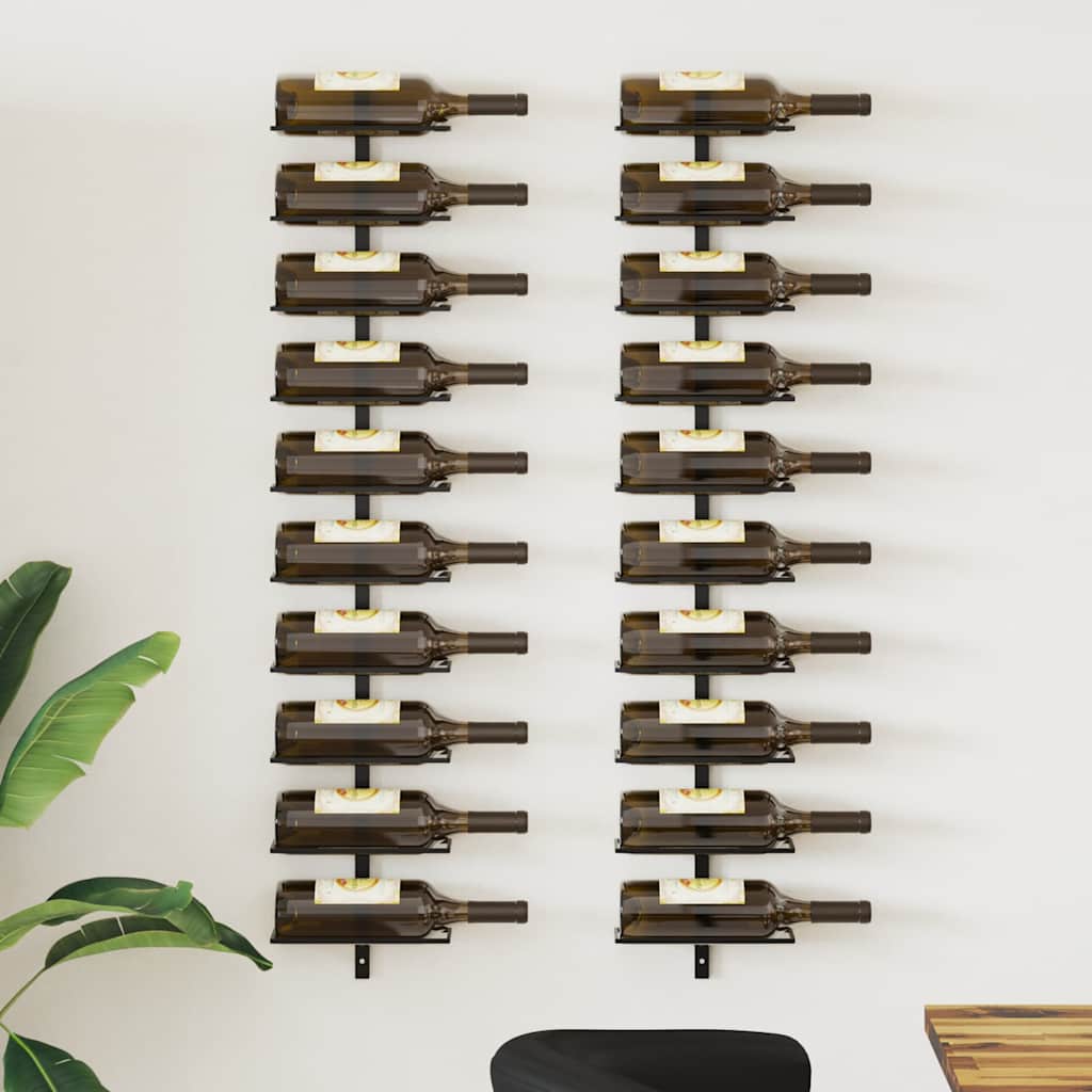 Wand-Weinregal Für 10 Flaschen Metall