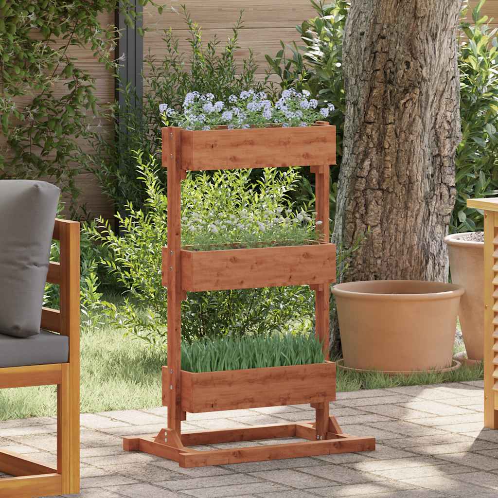 Pflanzkübel 52X30X78 Cm Tannenholz Schwarz