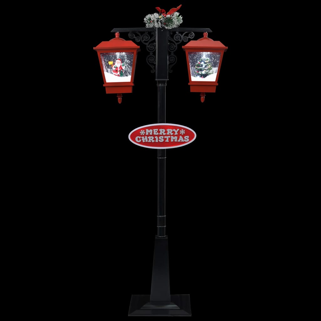 Weihnachts-Straßenlampe Mit Weihnachtsmann 81 X 40 X Pvc Schwarz Und Rot