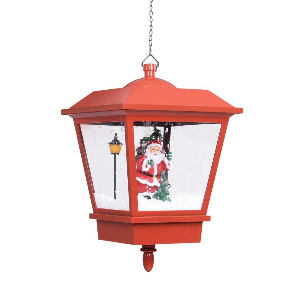 Weihnachts-Hängelampe Led-Licht Und Weihnachtsmann Rot 27×27×45 Schwarz Und Rot