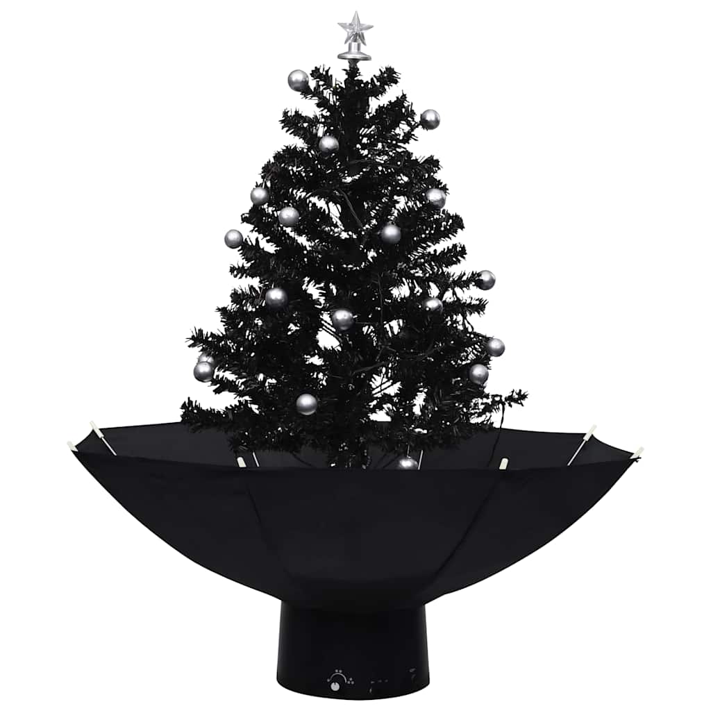 Schneiender Weihnachtsbaum Mit Schirmfuß 75 Cm Pvc Schwarz