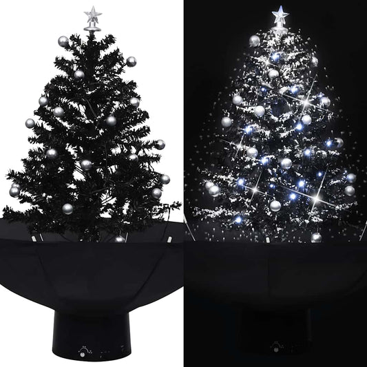 Schneiender Weihnachtsbaum Mit Schirmfuß 75 Cm Pvc Schwarz