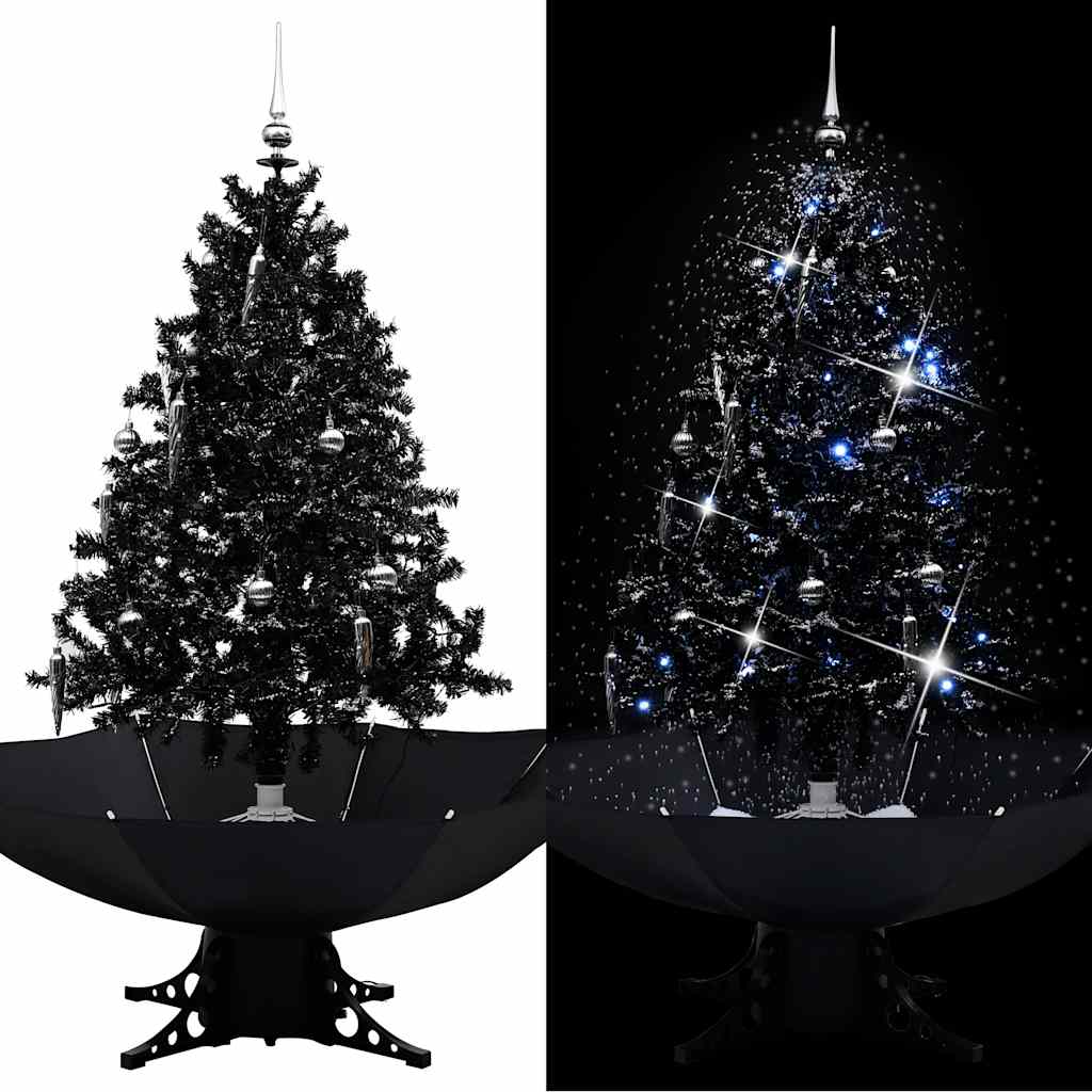 Schneiender Weihnachtsbaum Mit Schirmfuß 75 Cm Pvc Schwarz
