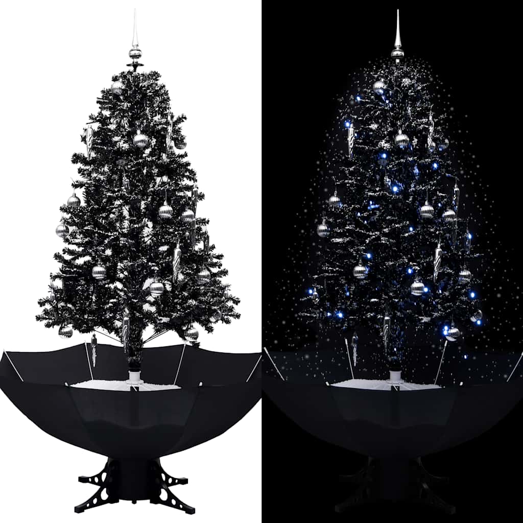 Schneiender Weihnachtsbaum Mit Schirmfuß 75 Cm Pvc Schwarz