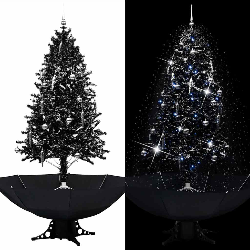 Schneiender Weihnachtsbaum Mit Schirmfuß 75 Cm Pvc Schwarz