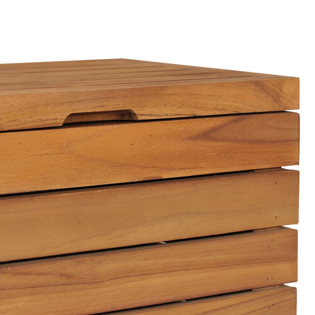 Wäschekorb 40×30×45 Cm Teak Massivholz