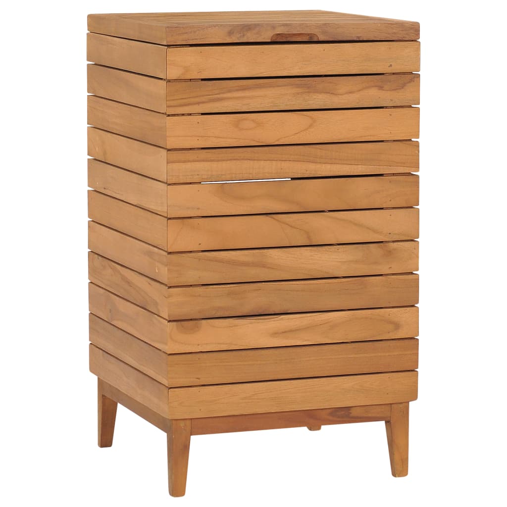Wäschekorb 40×30×45 Cm Teak Massivholz
