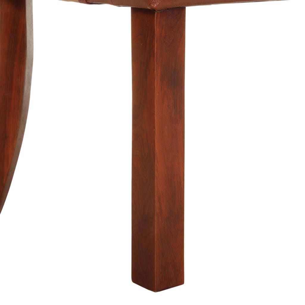 Esszimmerstühle 2 Stk. Echtes Ziegenleder