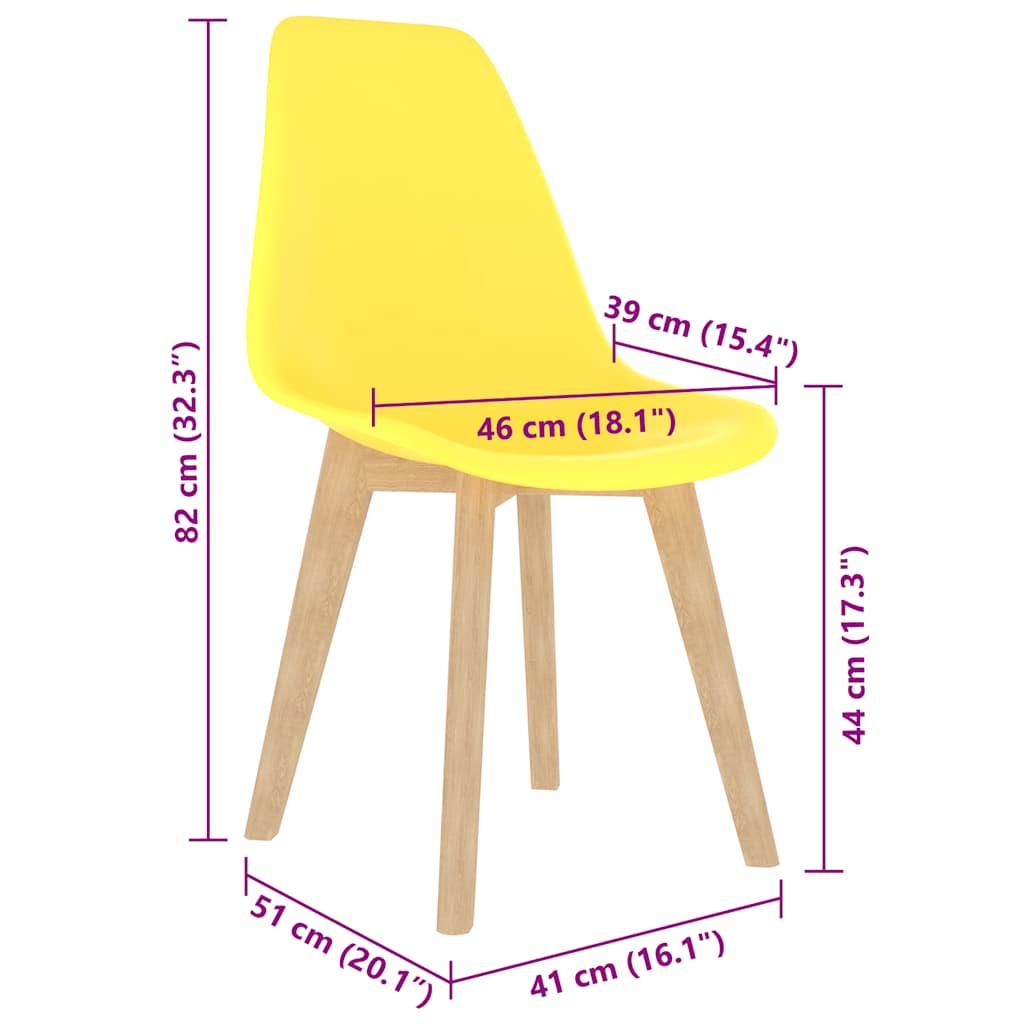 Esszimmerstühle 6 Stk. Kunststoff