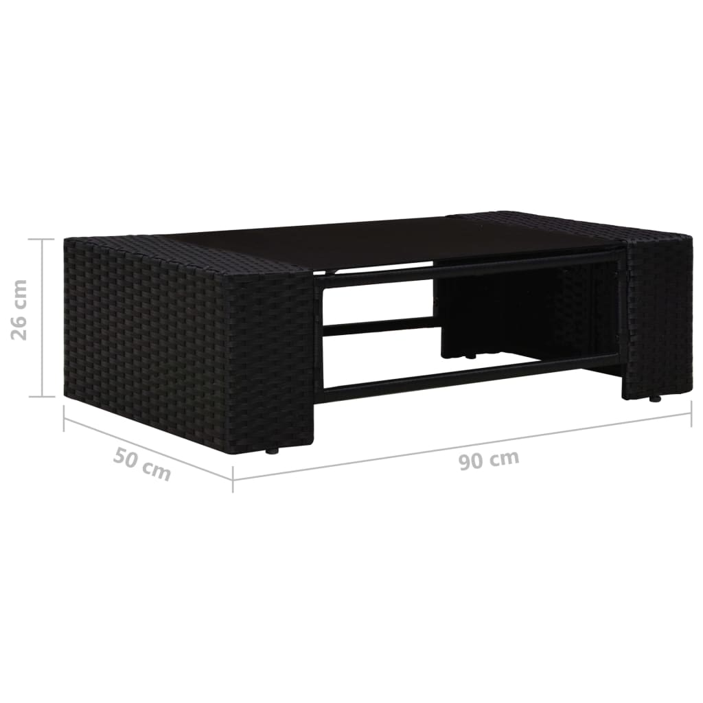 5-Tlg. Garten-Lounge-Set Poly Rattan