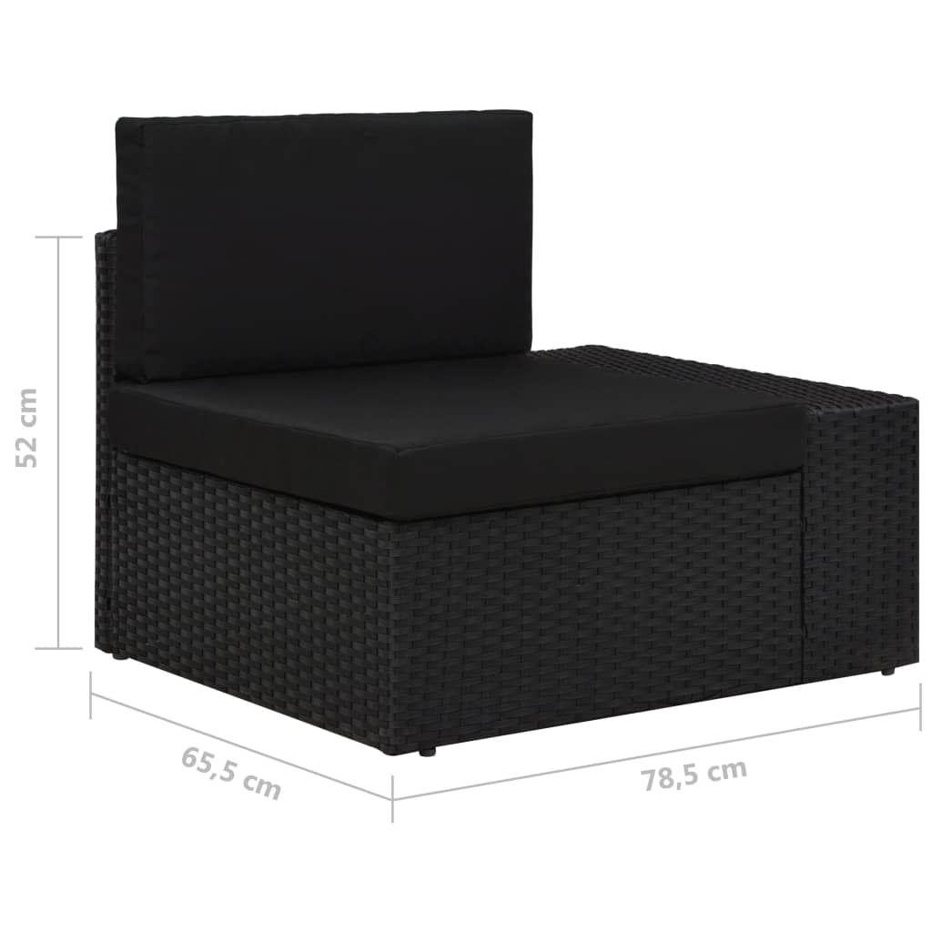 5-Tlg. Garten-Lounge-Set Poly Rattan