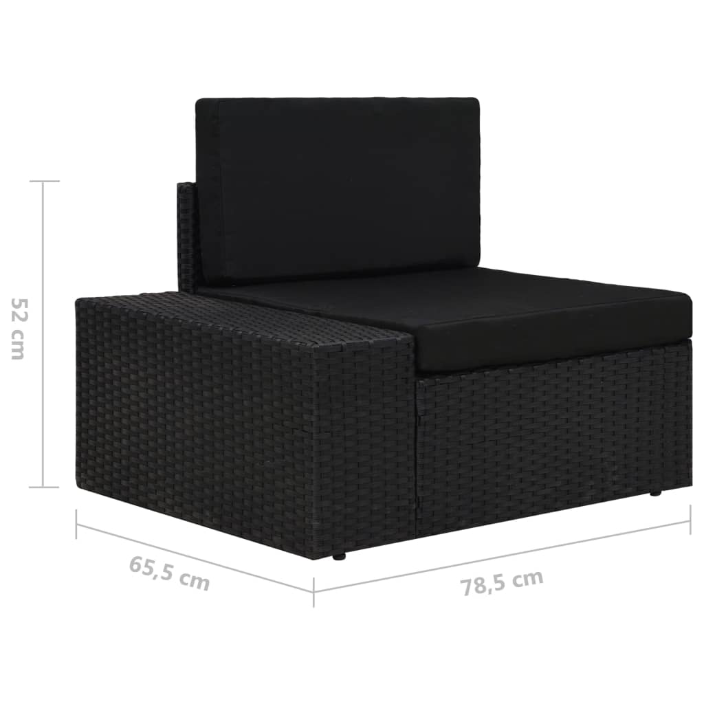 5-Tlg. Garten-Lounge-Set Poly Rattan