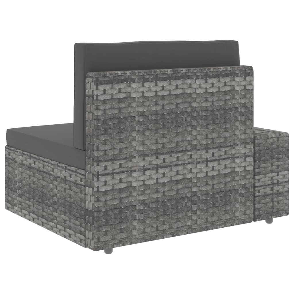 7-Tlg. Garten-Lounge-Set Poly Rattan