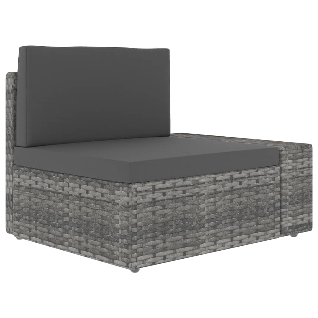 7-Tlg. Garten-Lounge-Set Poly Rattan