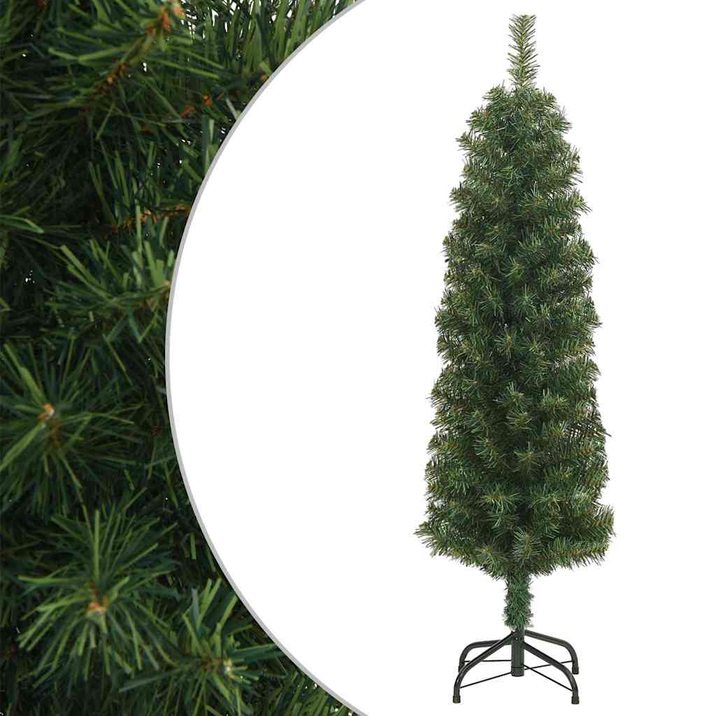 Künstlicher Weihnachtsbaum Schlank Mit Ständer Pvc Grün