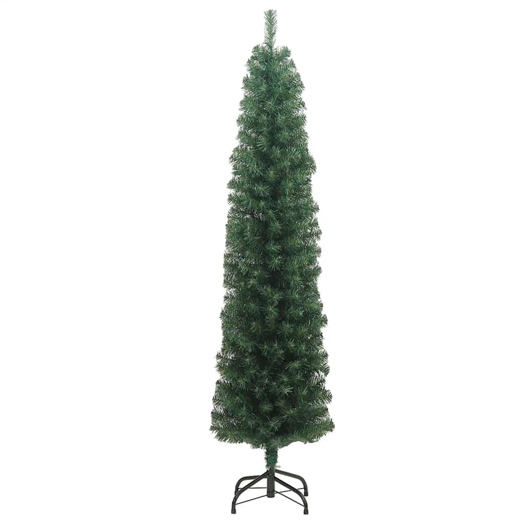 Künstlicher Weihnachtsbaum Schlank Mit Ständer Pvc Grün