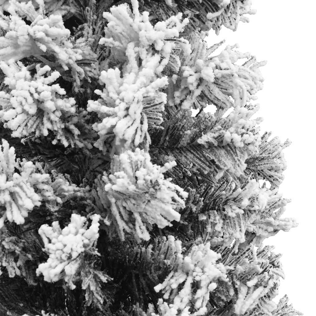 Künstlicher Weihnachtsbaum Schlank Mit Schnee Grün Pvc Grün Und Weiß