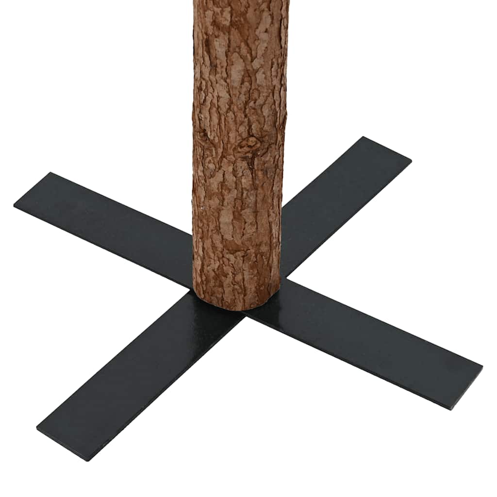 Weihnachtsbaum Schlank Mit Echtholz Und Zapfen Grün 150 Cm Pvc Grün