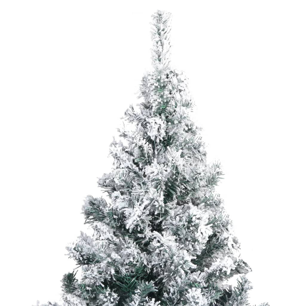 Künstlicher Weihnachtsbaum Mit Schnee Grün 180 Cm Pvc Grün Und Weiß